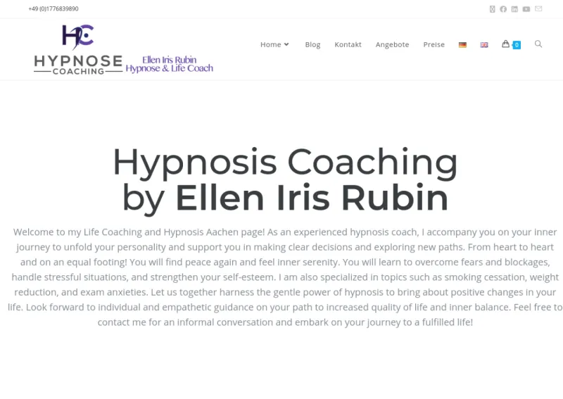 Screenshot hypnosecoaching-rubin.de