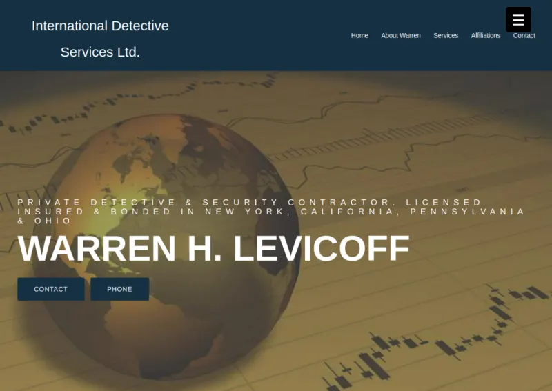 Screenshot internationalinvestigator.com
