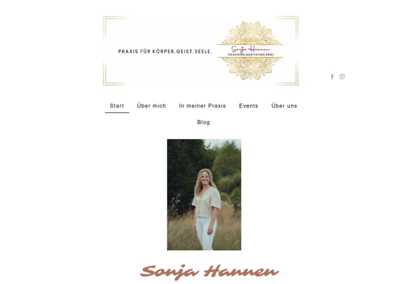 Screenshot www.lifecoach-sonja.com